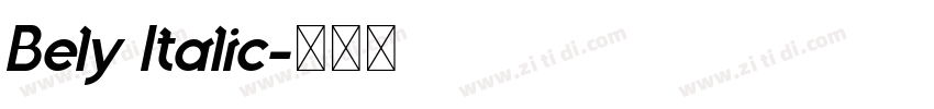 Bely Italic字体转换